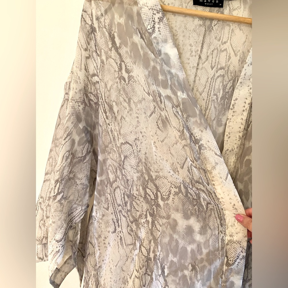 Maven West Grey Snake Print Duster - image 2